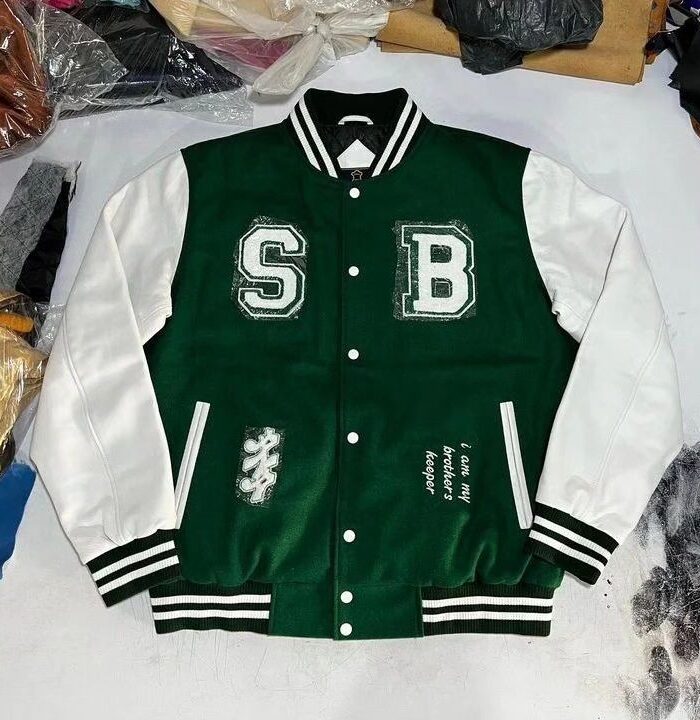 SB Letter Varsity Jacket (Green / White)