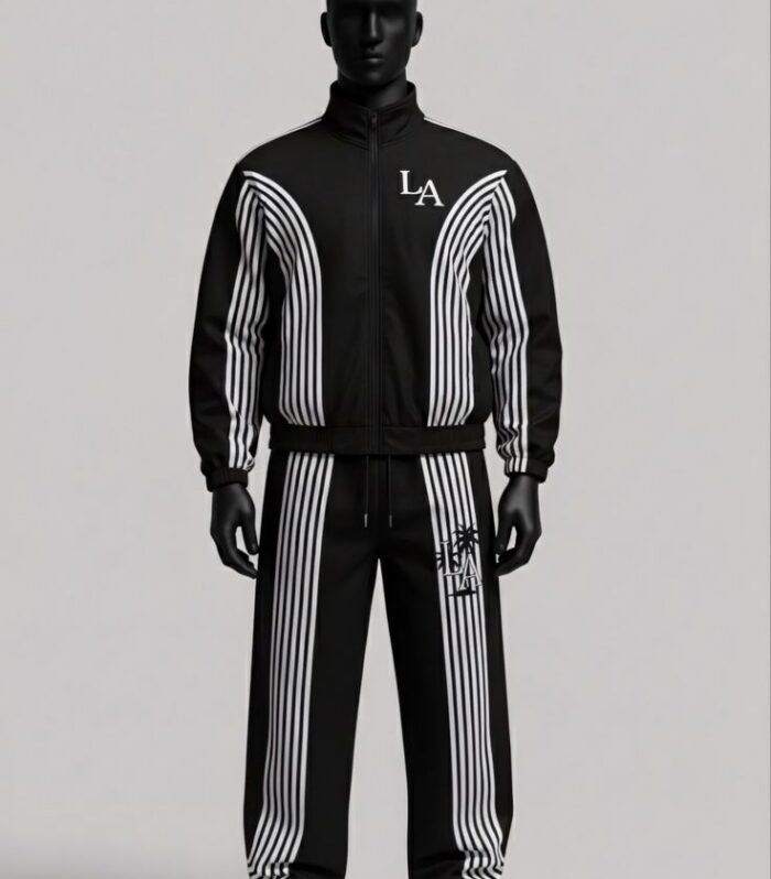 Grey / Black Windbreaker Set