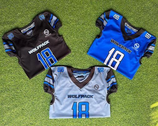 Football Jersey (Black / Blue, #18)