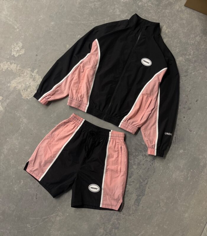 Black / Pink Windbreaker Set