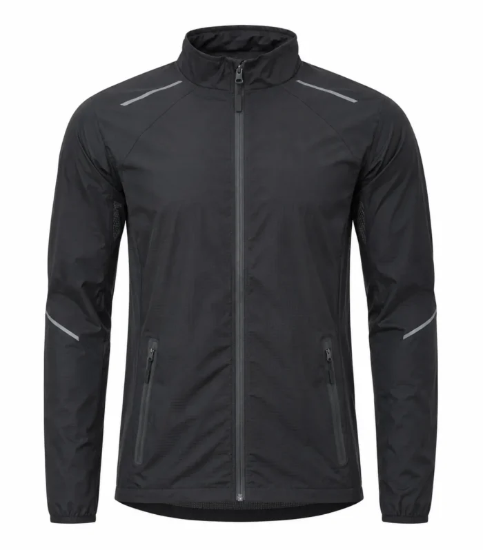 Running Jacket (Black, Reflective Trim)