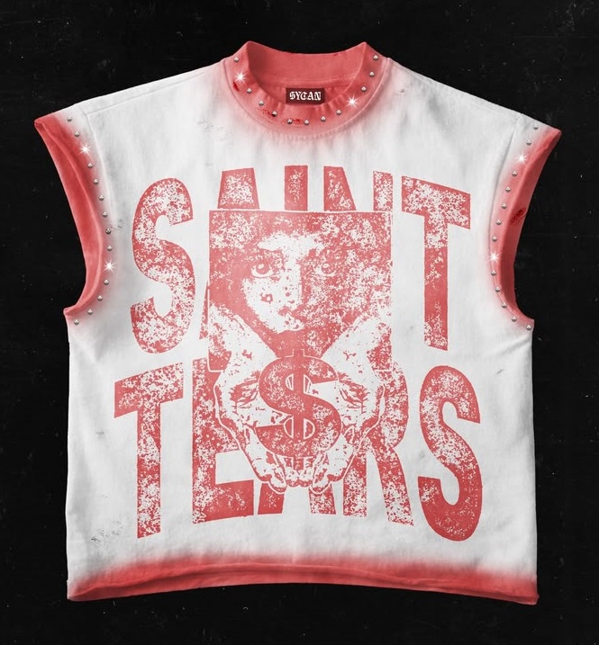 Saint Texas Graphic Tank (White / Pink)