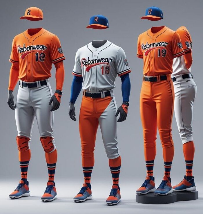 Baseball Uniform (Orange / Grey)