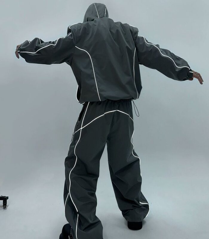 Black Windbreaker Set (Style B)
