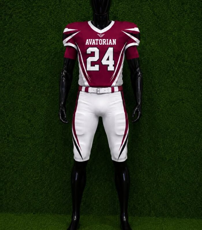 Football Uniform (Maroon / White, #24)