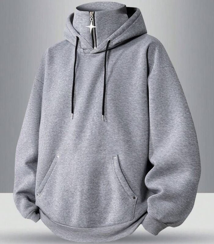 Grey Pullover Hoodie (Plain)