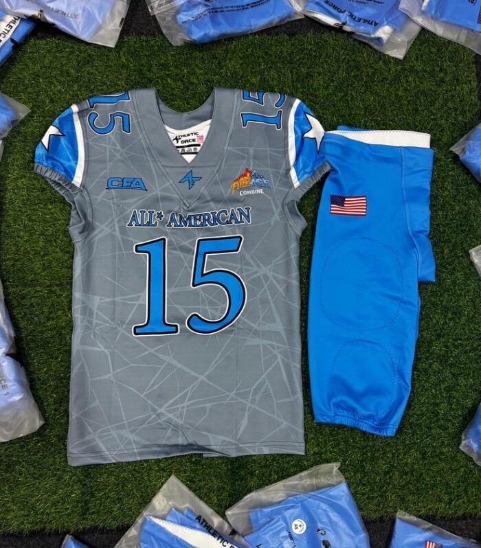 Football Uniform (Grey / Blue, #15)