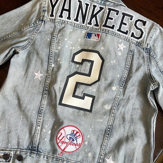 Yankees Distressed Denim Jacket (Grey, #2)