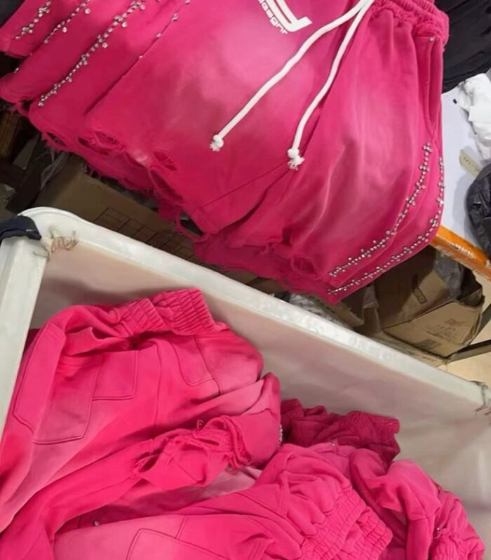 Graphic Sweat Shorts (Pink)