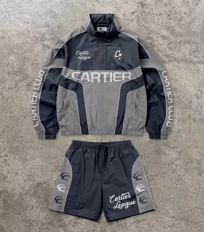 Navy Windbreaker & Shorts Set