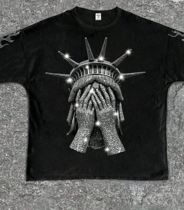 Skeleton Hand Graphic Tee (Grey)