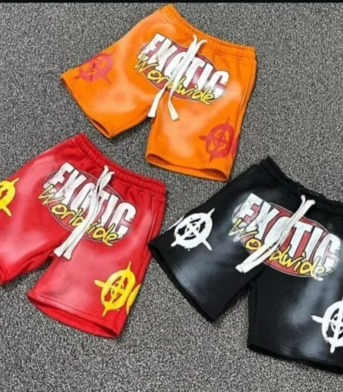 Star Logo Graphic Shorts (Orange/Red)