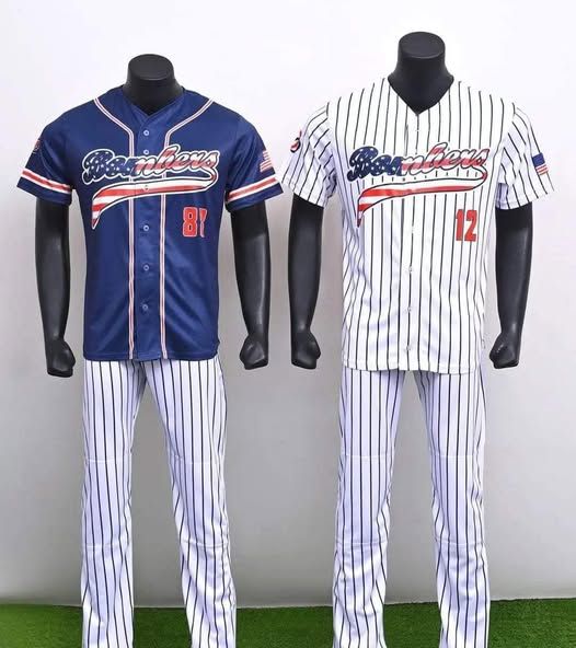 Pinstripe Baseball Uniform (Navy / White)