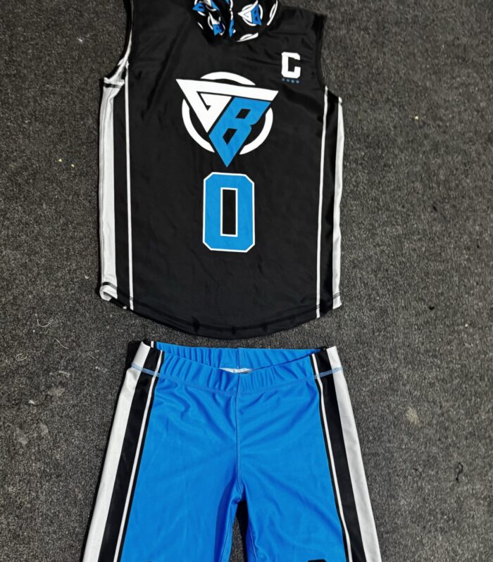 Flag Football Uniform (Black / Blue)
