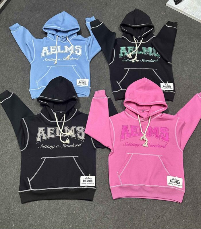 Kids Zip-Up Hoodie (Blue / Pink)