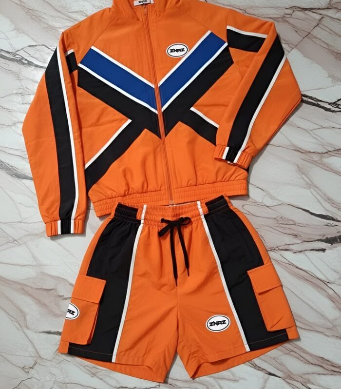 Orange / Black Windbreaker Set (Style B)