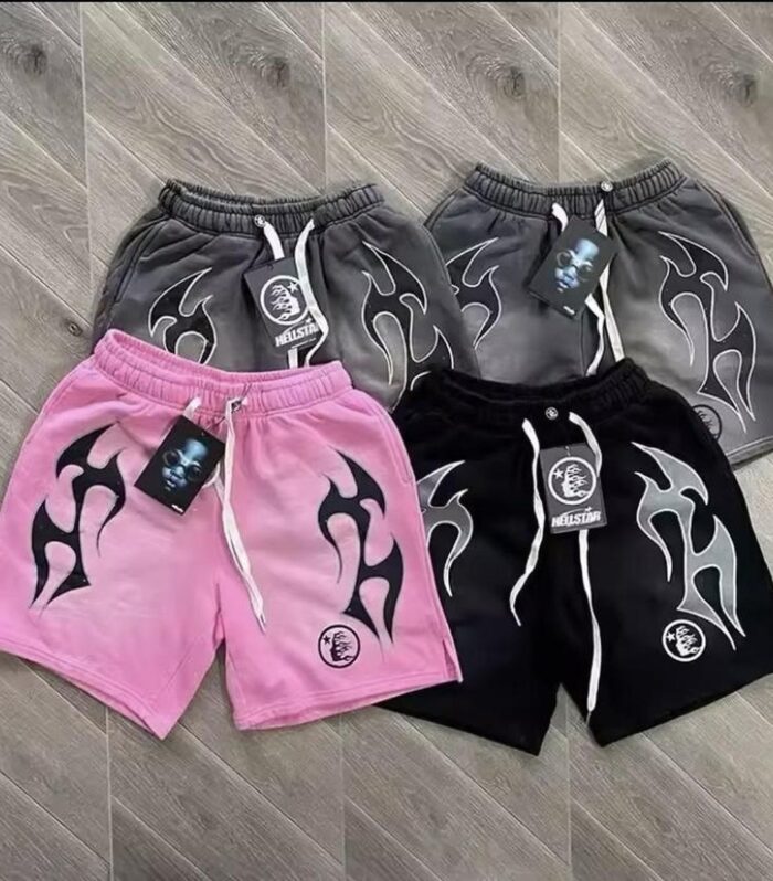 Graphic Shorts (Multi-Color, Pink/Black/Grey)