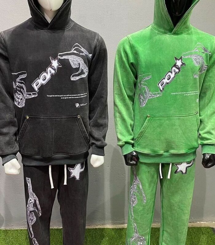 Two-Tone Tracksuit (Black / Green)