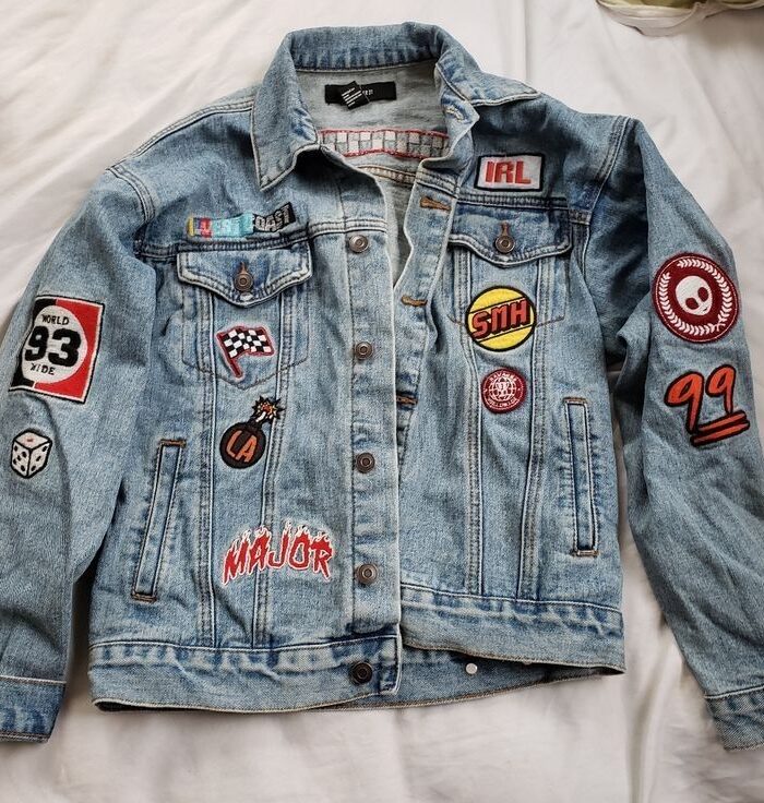 Patchwork Denim Jacket (Blue, Style B)