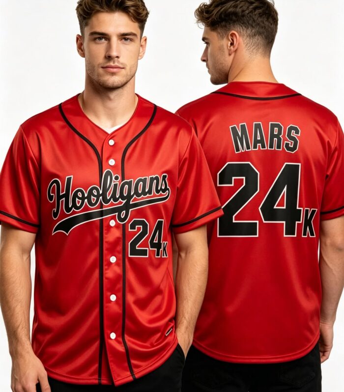 Mars Baseball Uniform (Red, #24)