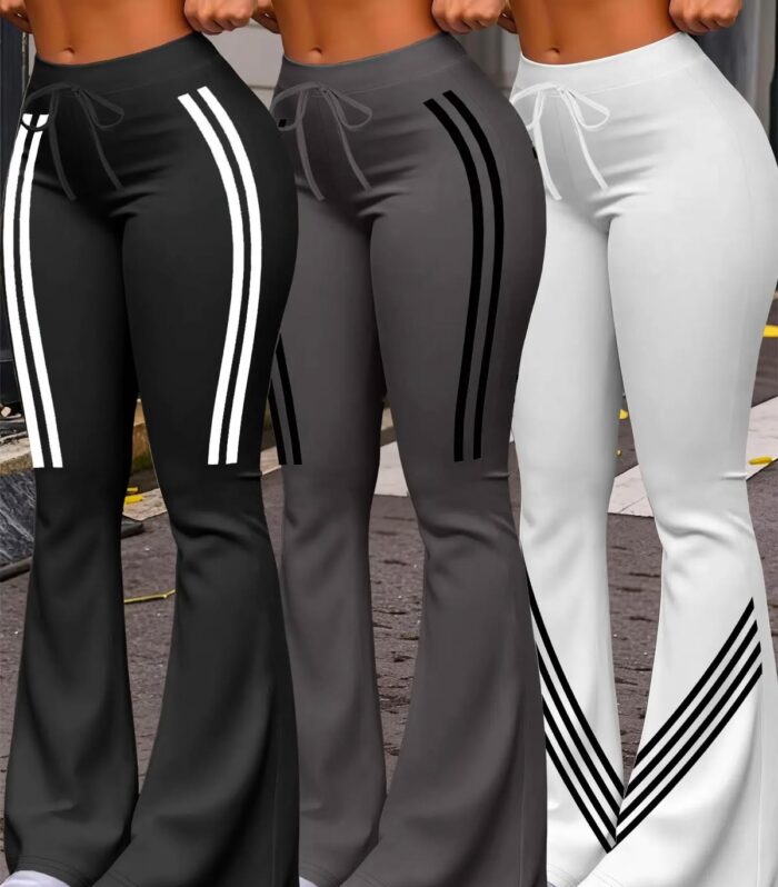 Charcoal Grey Striped Track Pants