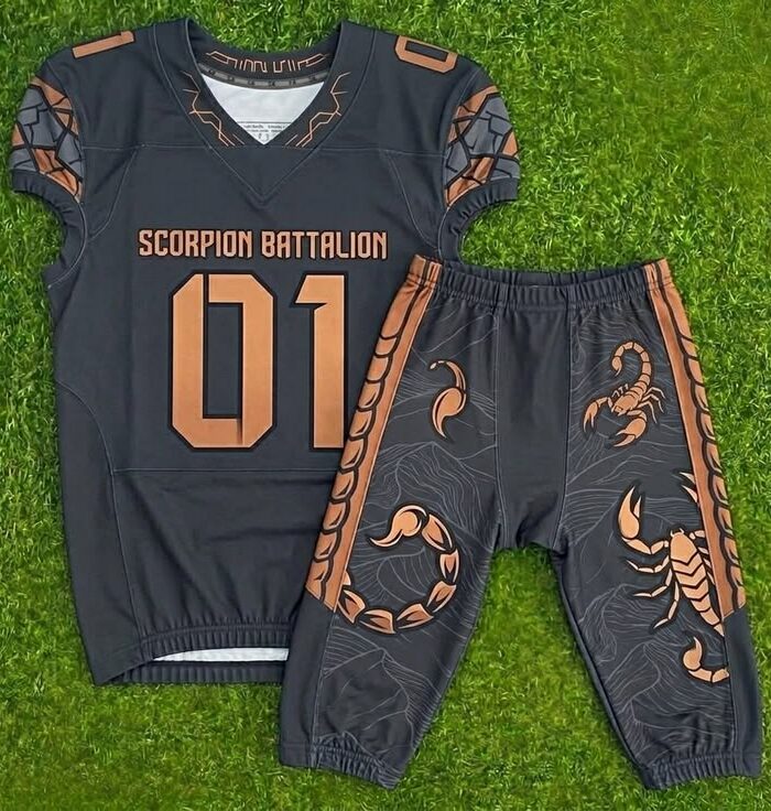 Football Jersey (Grey / Orange, #01)