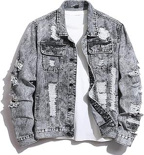 Distressed Denim Jacket (Grey)