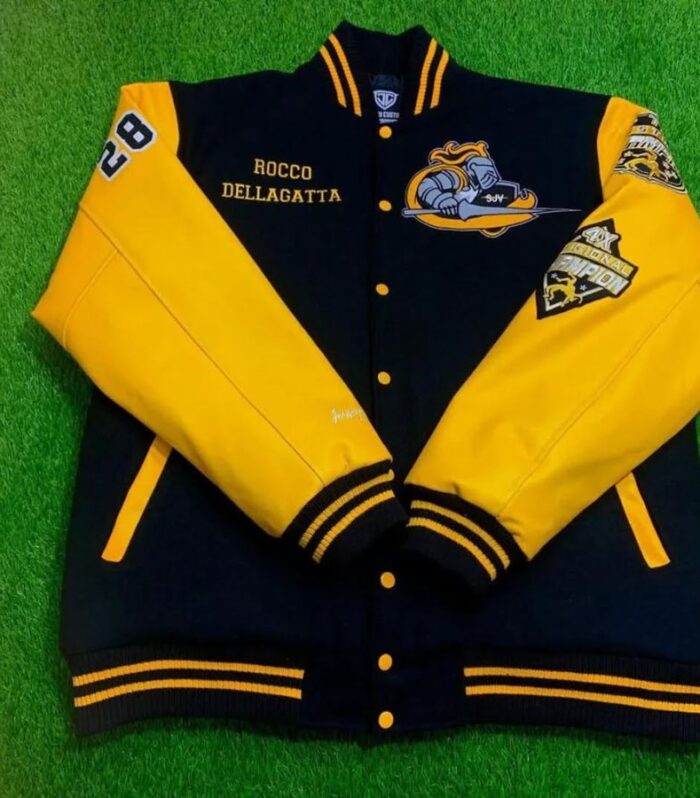 Crest Varsity Jacket (Black / Yellow)